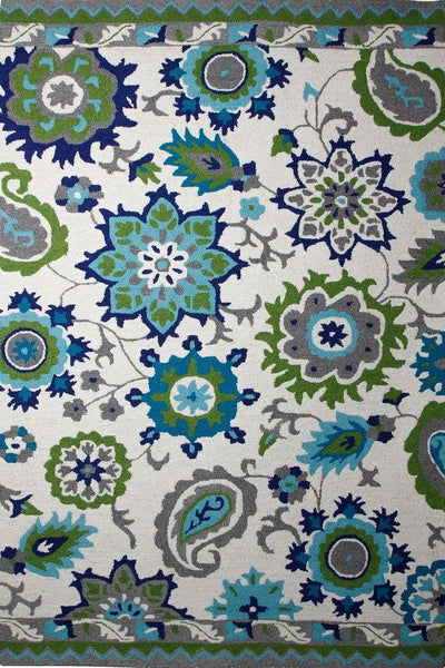 GREEN SUZANI HAND TUFTED CARPET