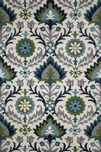 GREEN SUZANI HAND TUFTED CARPET by Imperial Knots - Image 1