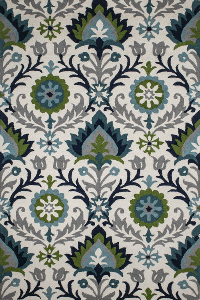 GREEN SUZANI HAND TUFTED CARPET