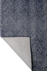 BLUE CHEVRON HAND TUFTED CARPET by Imperial Knots - Image 4