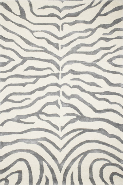 IVORY ANIMAL STRIPES HAND TUFTED CARPET