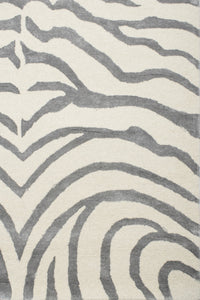IVORY ANIMAL STRIPES HAND TUFTED CARPET by Imperial Knots - Image 3