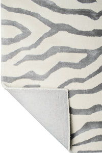 IVORY ANIMAL STRIPES HAND TUFTED CARPET by Imperial Knots - Image 4