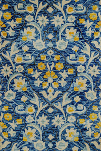 BLUE FLORAL HAND TUFTED CARPET by Imperial Knots - Image 1