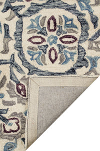 MULTICOLOR SUZANI HAND TUFTED CARPET by Imperial Knots - Image 4