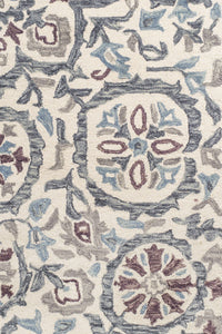 MULTICOLOR SUZANI HAND TUFTED CARPET by Imperial Knots - Image 3