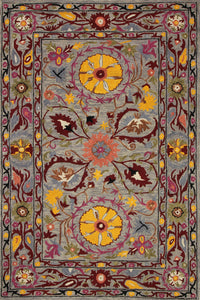 MULTICOLOR SUZANI HAND TUFTED CARPET by Imperial Knots - Image 1