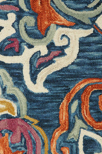 BLUE SUZANI HAND TUFTED CARPET by Imperial Knots - Image 3