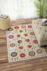 MULTICOLOR SUZANI HAND TUFTED CARPET by Imperial Knots - Image 1