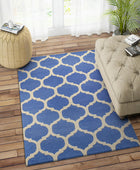 BLUE MOROCCAN HAND TUFTED CARPET