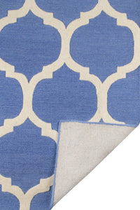 BLUE MOROCCAN HAND TUFTED CARPET by Imperial Knots - Image 4