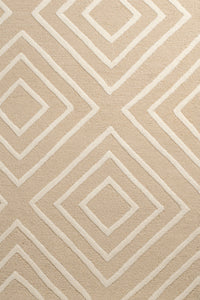 BEIGE GEOMETRIC HAND TUFTED CARPET by Imperial Knots - Image 3