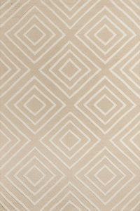 BEIGE GEOMETRIC HAND TUFTED CARPET by Imperial Knots - Image 1