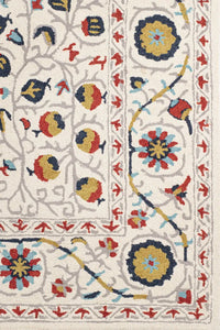 IVORY SUZANI HAND TUFTED CARPET by Imperial Knots - Image 3
