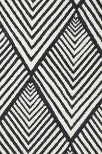BLACK AND WHITE GEOMETRIC HAND TUFTED CARPET by Imperial Knots - Image 3
