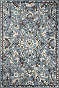 BLUE SUZANI HAND TUFTED CARPET by Imperial Knots - Image 1