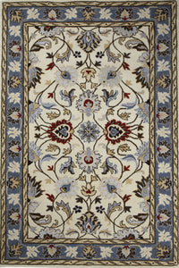BEIGE TRADITIONAL HAND TUFTED CARPET by Imperial Knots - Image 1