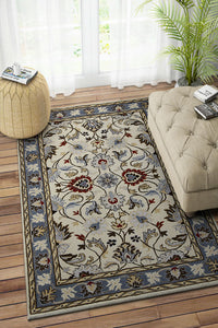 BEIGE TRADITIONAL HAND TUFTED CARPET by Imperial Knots - Image 2