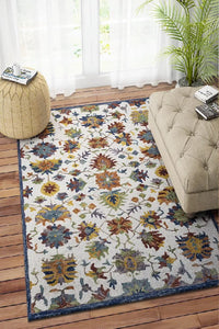MULTICOLOR SUZANI HAND TUFTED CARPET by Imperial Knots - Image 1