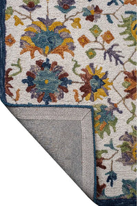 MULTICOLOR SUZANI HAND TUFTED CARPET by Imperial Knots - Image 4
