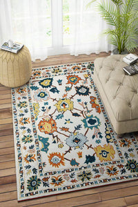 MULTICOLOR SUZANI HAND TUFTED CARPET by Imperial Knots - Image 2