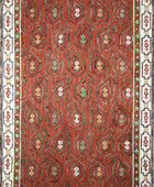 MAROON AND RUST TRADITIONAL HAND TUFTED CARPET