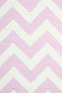 PINK CHEVRON HAND TUFTED CARPET by Imperial Knots - Image 3