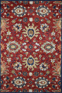 RED SUZANI HAND TUFTED CARPET by Imperial Knots - Image 2