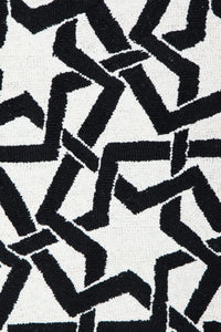 BLACK AND WHITE DIP DYED HAND TUFTED CARPET by Imperial Knots - Image 3
