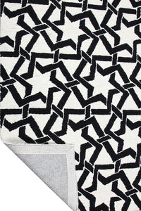 BLACK AND WHITE DIP DYED HAND TUFTED CARPET by Imperial Knots - Image 4