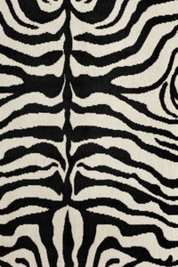 BLACK AND WHITE ZEBRA STRIPES HAND TUFTED CARPET by Imperial Knots - Image 3