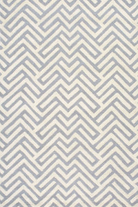 GREY GEOMETRIC HAND TUFTED CARPET by Imperial Knots - Image 1