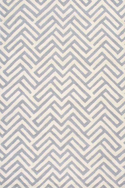 GREY GEOMETRIC HAND TUFTED CARPET