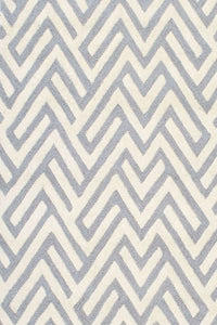 GREY GEOMETRIC HAND TUFTED CARPET by Imperial Knots - Image 3