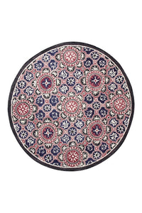 MULTICOLOR SUZANI HAND TUFTED CARPET ROUND by Imperial Knots - Image 2