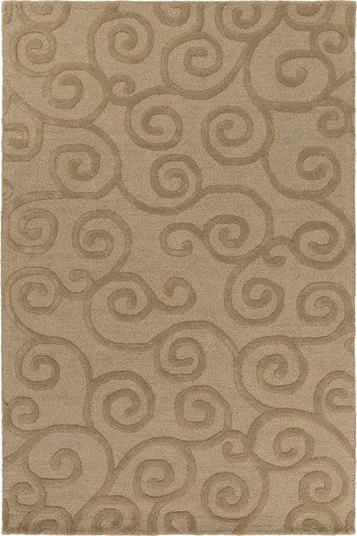 BEIGE EMBOSSED HAND TUFTED CARPET
