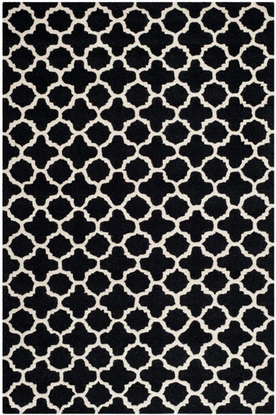 BLACK AND WHITE MOROCCAN HAND TUFTED CARPET