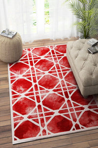 RED DIP DYED HAND TUFTED CARPET by Imperial Knots - Image 2