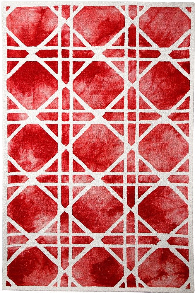 RED DIP DYED HAND TUFTED CARPET