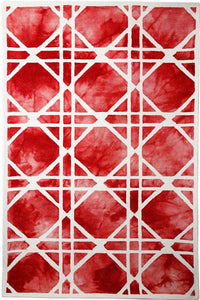 RED DIP DYED HAND TUFTED CARPET by Imperial Knots - Image 1