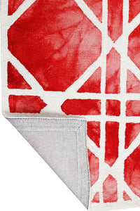 RED DIP DYED HAND TUFTED CARPET by Imperial Knots - Image 4