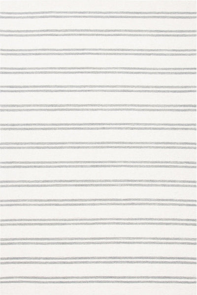 WHITE AND GREY STRIPES HAND TUFTED CARPET