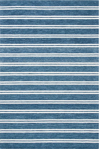 BLUE STRIPES HAND TUFTED CARPET by Imperial Knots - Image 1