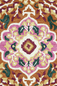 PINK AND BLUE PERSIAN HAND TUFTED CARPET by Imperial Knots - Image 3