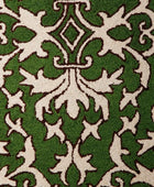 GREEN AND BEIGE SUZANI HAND TUFTED CARPET