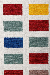 IVORY MULTICOLOR GABBEH HAND TUFTED CARPET by Imperial Knots - Image 3