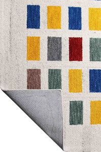 IVORY MULTICOLOR GABBEH HAND TUFTED CARPET by Imperial Knots - Image 4