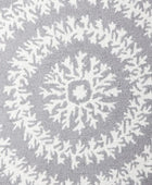 GREY AND WHITE FLORAL HAND TUFTED CARPET
