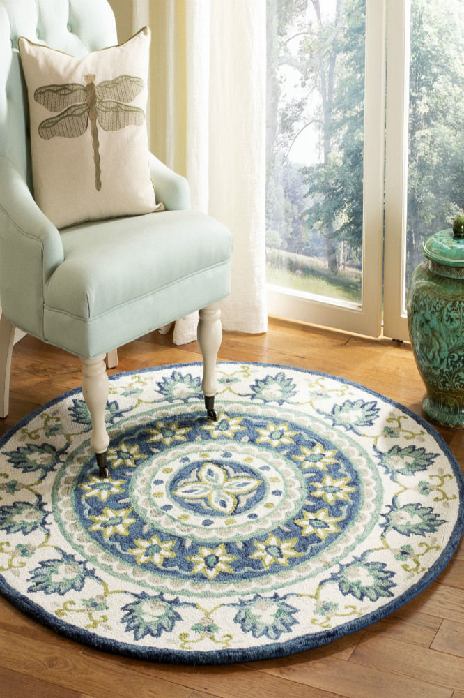 MULTICOLOR SUZANI HAND TUFTED CARPET ROUND
