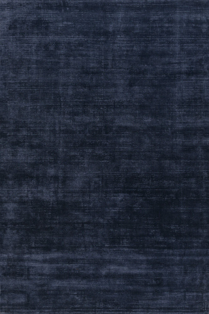 DARK BLUE SOLID HAND KNOTTED CARPET